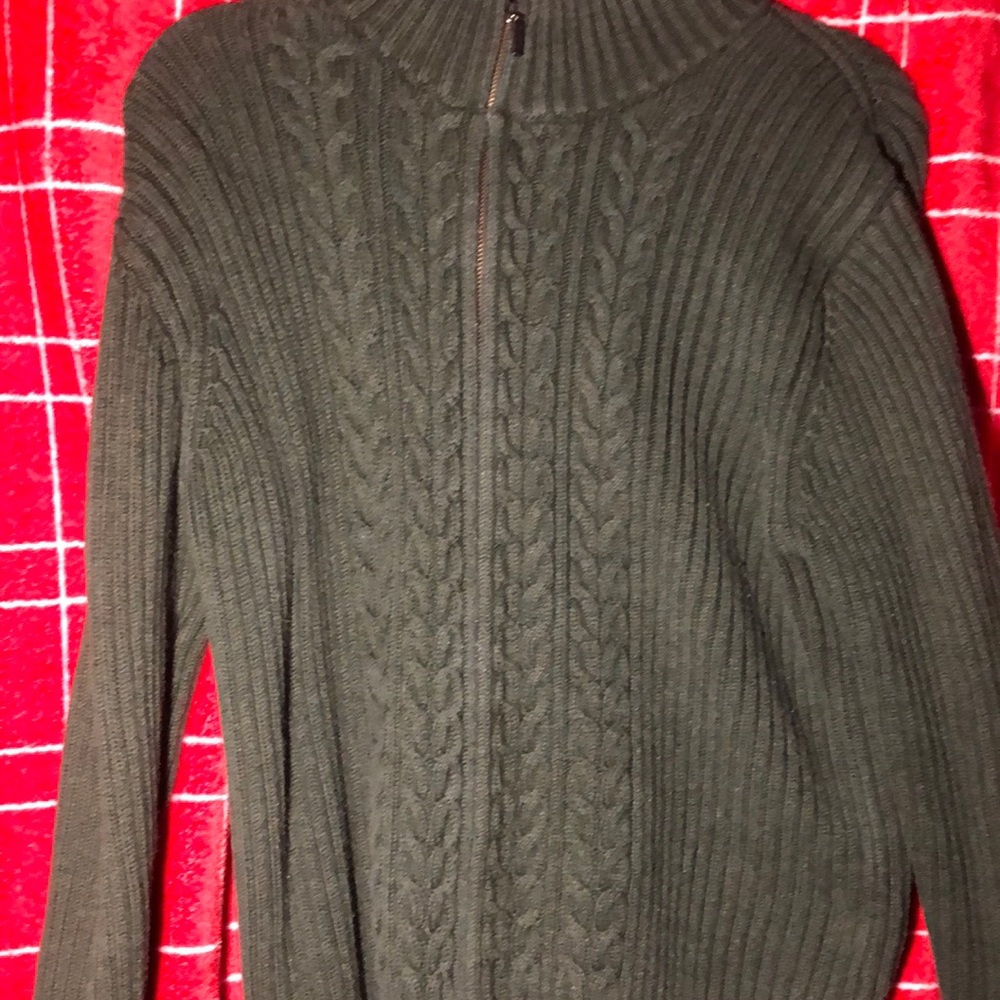 Medium green slim fitting sweater